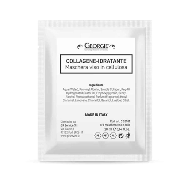 Maschera viso cellulosa collagene idratante C 20101 Georgie