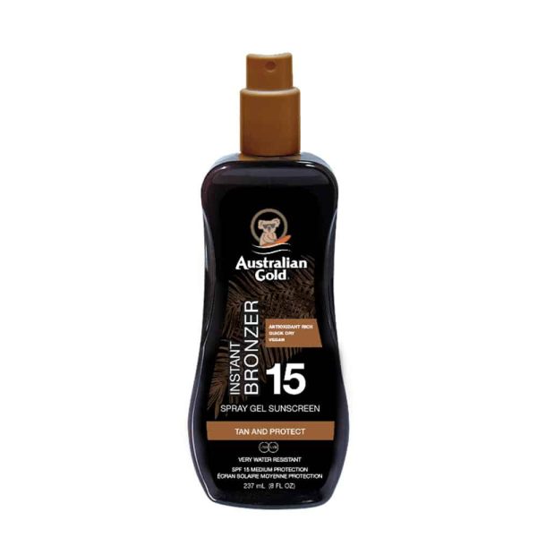 Spray Gel con effetto bronze SPF 15 237 ml. Australian Gold AGCF25048 054402720929