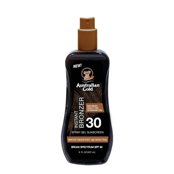 Spray Gel con effetto bronze SPF 30 237 ml. Australian Gold AGCF25049 054402720950