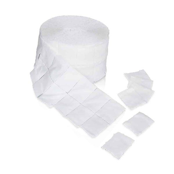 Rotolo pads compresse tampone per ricostruzione unghie 4x5 cm. 500 pezzi 001U monouso manicure