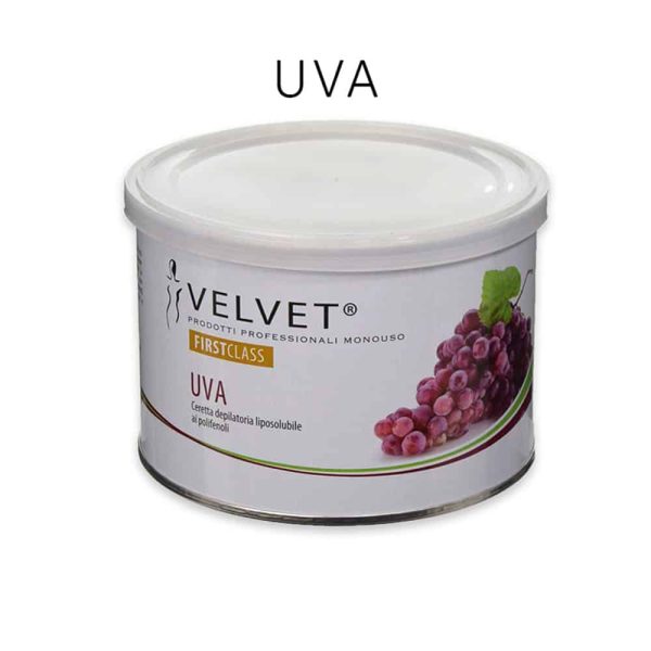 Cera depilatoria all'uva barattolo 400 ml. 25.868 Velvet CPM monouso depilazione