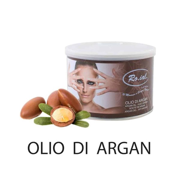 Cera depilatoria in barattolo 400 ml. olio di argan CER2075 Ro.ial. Depilazione Monouso