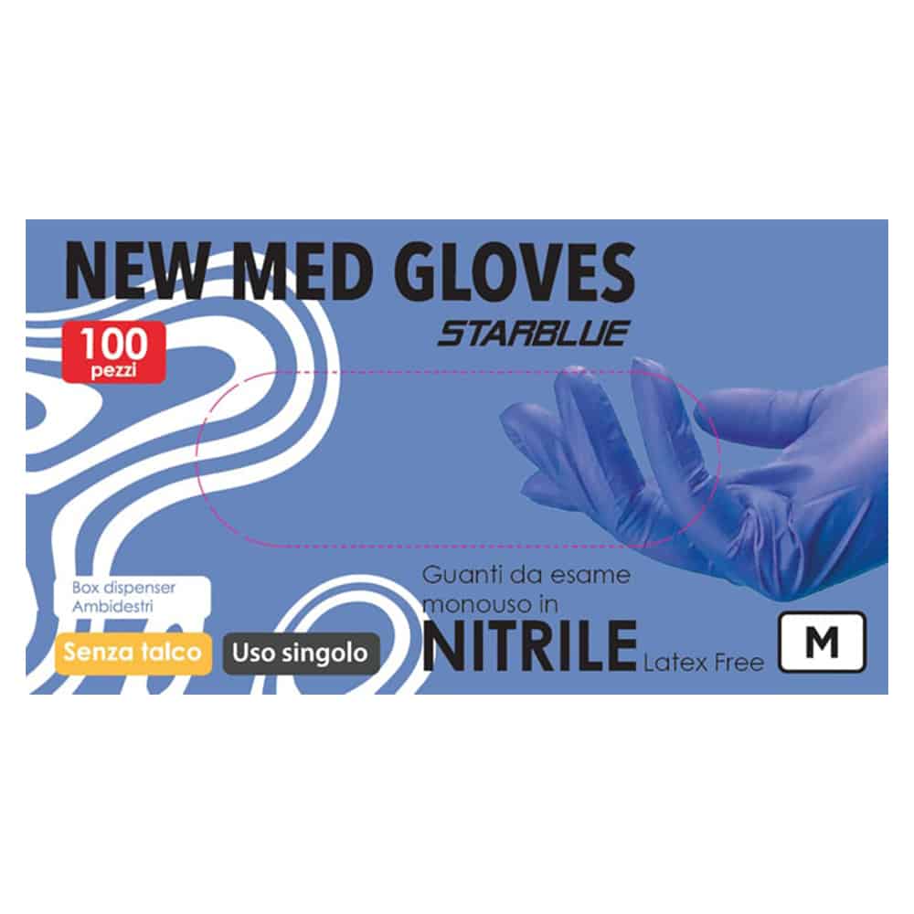 Guanto in nitrile blu Starblue New Med 100 pz. MN-35NB/S New Med Consulting S.R.L. monouso Foto 2