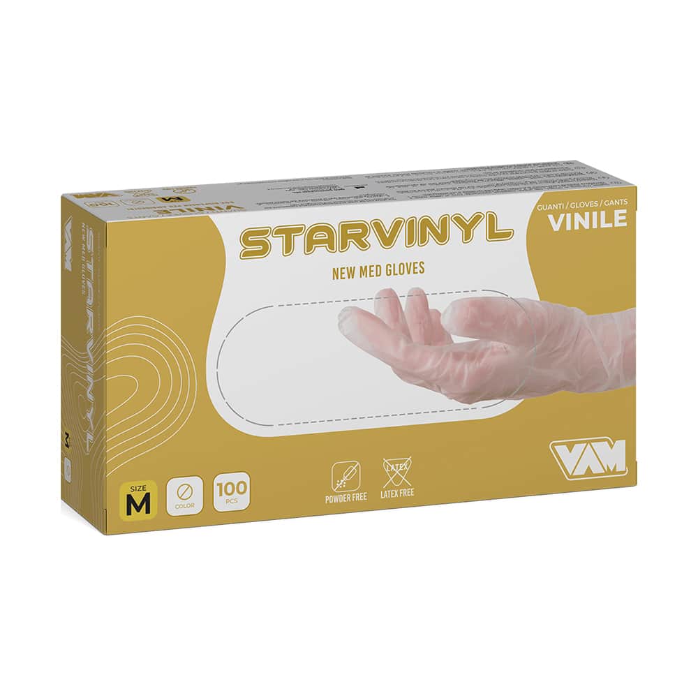 Guanto in vinile trasparente Starvinyl New Med 100 pz. NM-45VT New Med Consulting S.R.L. monouso Foto 2.