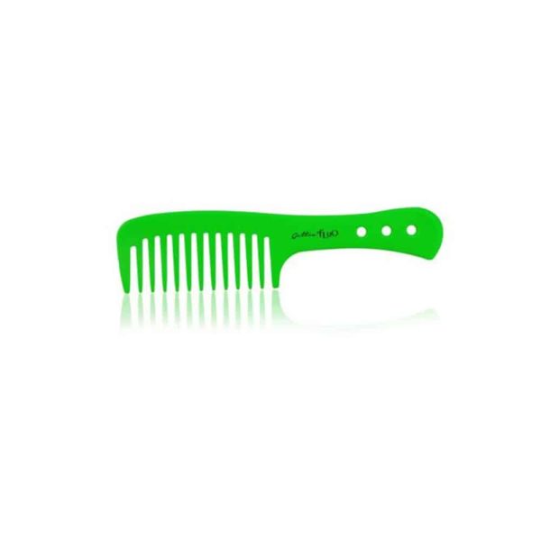 Pettine districante con manico per capelli bagnati Gettin' Fluo Verde C825V Labor Pro 8012345551408