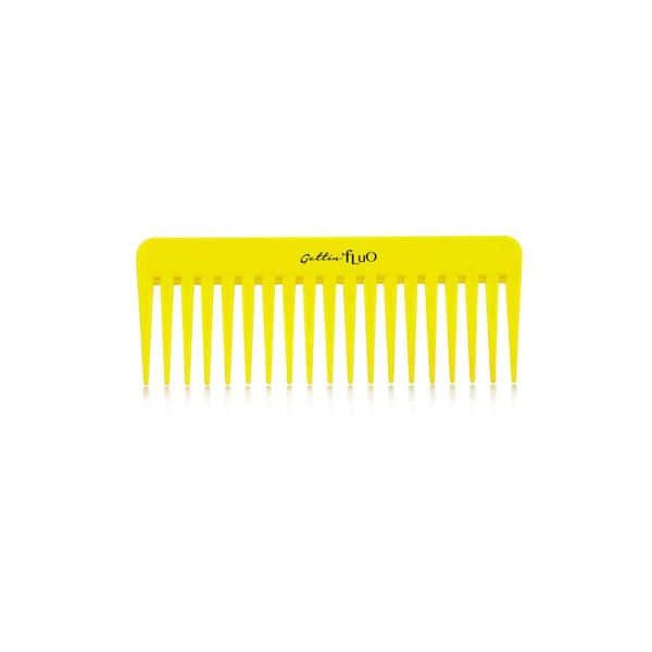 Pettine rado lungo (districante) per capelli ricci o mossi Gettin' Fluo Giallo C827G Labor Pro 8012345551477